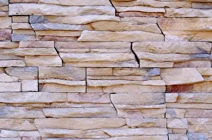 Deserted Rocky Landscape Photo Stampe: Abstract rock wall background pattern