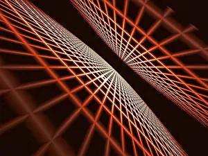 Fractal Geometry Design Stampe: Abstract simple tech background - computer-generated image