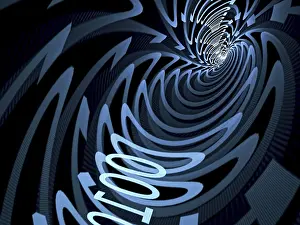 Abstract Tech Background Stampe: Abstract tech background - computer-generated image