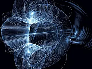 Computer Generated Fractals Stampe: Abstract tech background - computer-generated image