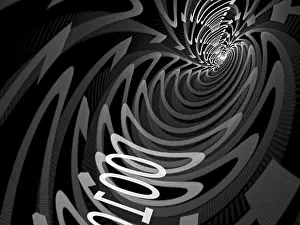 Symbolic Digital Picture Stampe: Abstract tech background - computer-generated image