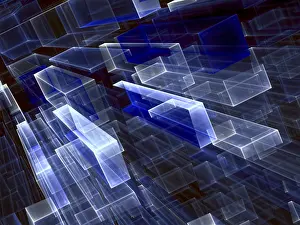 Computer Generated Image Stampe: Abstract tech background - computer-generated image