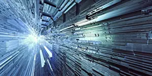 Arte Digitale Stampe: Fondo tecnologico astratto - immagine generata digitalmente.