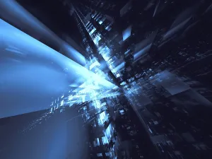 Virtual Reality Concept Stampe: Abstract tech, vr or sci fi background - computer-generated 3d illustration