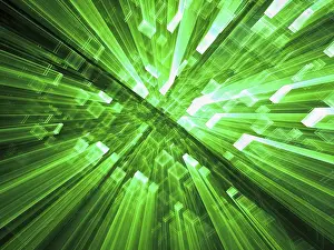 Abstract Technology Background Stampe: Abstract technology background - computer-generated 3d illustration