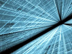 Technology Background Image Stampe: Abstract technology background - computer-generated 3d illustration