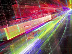 Abstract Technology Background Stampe: Abstract technology background - computer-generated 3d illustration