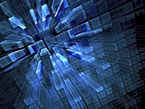 Abstract Technology Background Stampe: Abstract technology background - computer-generated image