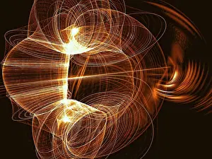 Computer Generated Fractals Stampe: Abstract technology background - computer-generated image