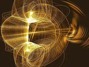 Fractal Geometry Design Stampe: Abstract technology background - computer-generated image