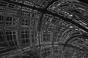 Fractal Geometry Design Stampe: Abstract technology background - computer- generated image