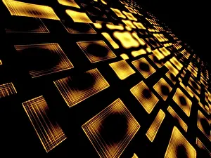 Illustrazioni Digitali Astratte Stampe: Background tecnologico astratto - immagine generata da computer.