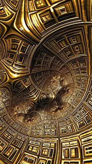 Fractal Geometry Images Stampe: Abstract textured surface - computer-generated image