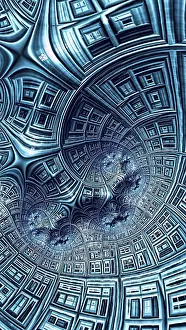 Fractal Geometry Design Stampe: Abstract textured surface - computer-generated image