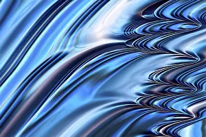 Fractal Art Background Stampe: Abstract wavy background - computer-generated image