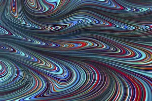 Abstract Fractal Background Stampe: Abstract wavy background - computer-generated image