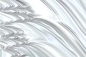 Abstract Computer Art Stampe: Abstract white wavy background - computer-generated image