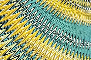 Fractal Geometry Design Stampe: Abstract zigzag background - computer-generated image