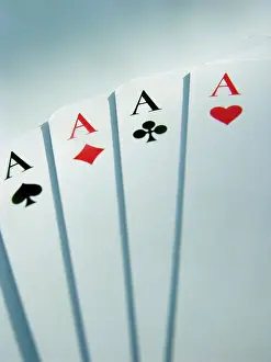 Winning Hand Of Cards Stampe: Four aces