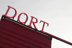 Directional Sign Post Stampe: Advertising on a container