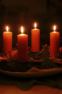 Advent Wreath Decoration Stampe: Advent