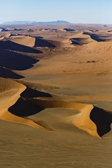 Namibia Aerial View Stampe: Aerial view, dune formation Devils Fork