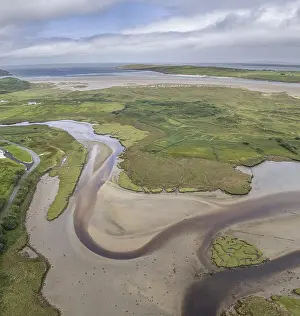 Irlanda Stampe: Visuale aerea di strutture fluviali.