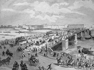 Russian Federation Historic Landmark Stampe: The Alexander Bridge after its completion