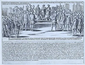 Ancient Roman Illustrations Stampe: Allocutio Imperatoris Triumphatis