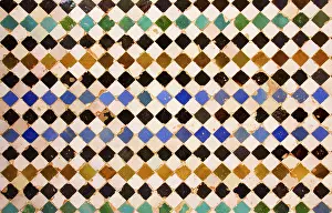 European Fortification Structure Stampe: Ancient mosaic pattern at the Alhambra