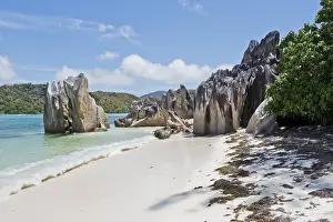 Seychelles Coastal Area Stampe: Anse Source dArgent Beach