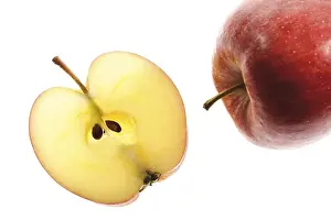 Red Fruit Studio Shot Stampe: Apple and apple slice