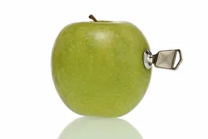 Single Object Studio Photo Stampe: Apple with lock and key