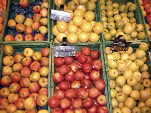 Fruit Market Stall Stampe: Apples