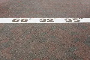 Lapland Travel Photography Stampe: Arctic Circle marking with coordinates