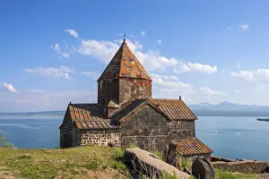Stampe di Chiesa ortodossa armena Sevanavank sopra il lago di Sevan, lago di Sevan, Armenia Lago Sevan Stampe: Chiesa ortodossa armena di Sevanavank sopra il lago di Sevan.