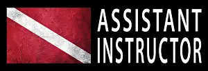 Scuba Diving Sport Stampe: Assistant Instructor, Diver Down Flag