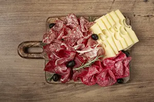 Italian Appetizer Stampe: Assorted meat, appetizer, prosciutto