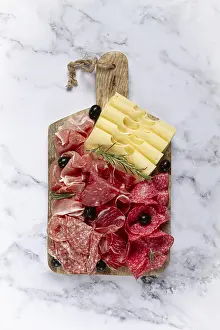 Charcuterie Board Stampe: Assorted meat, appetizer, prosciutto