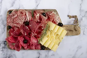 Breakfast Charcuterie Board Stampe: Assorted meat, appetizer, prosciutto