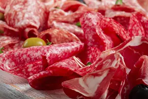 Salami And Ham Platter Stampe: Assorted, meat appetizer, prosciutto