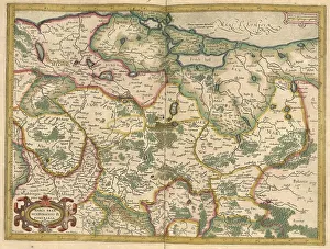 Digitally Restored Maps Stampe: Atlas, map from 1623, Mark Brandenburg