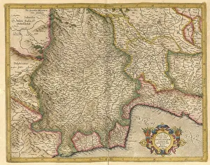 Southern Europe Maps Stampe: Atlas, map from 1623, Pedemontana
