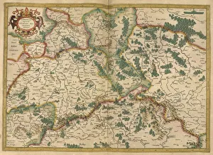Central Europe Illustration Stampe: Atlas, map from 1623, Saxoniae