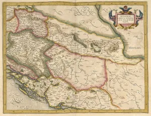 Eastern Europe Maps Stampe: Atlas, map from 1623, Sclavonia