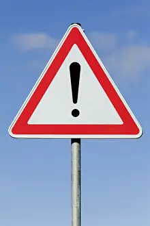 Symbolic Road Sign Image Stampe: Attention!