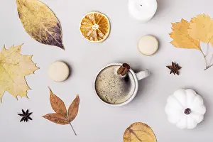 Autumn Foliage Photography Stampe: Autumn flat creative composition