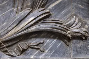 Uninhabited Building Facade Stampe: The background image of the marble wall