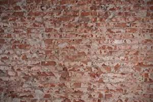 Deserted City View Stampe: Background of red brick wall pattern texture