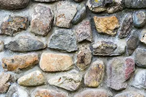 Old Stone Wall Texture Stampe: Background texture of an old stone wall